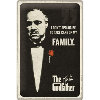 Placa metálica The Godfather - I don't apologize