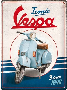 Placa metálica Vespa - 1946 - Iconic