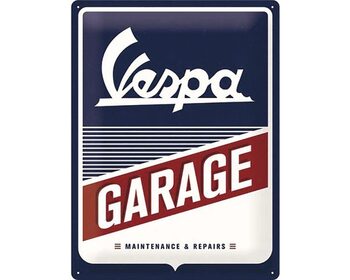 Placa metálica Vespa Garage