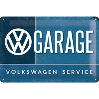 Placa metálica Volkswagen VW - Garage
