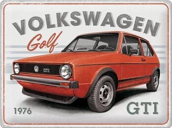 Placa metálica Volkswagen VW - Golf GTI 1976