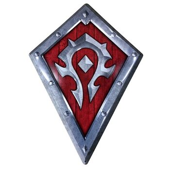 Placa metálica World of Warcraft - Horde Shield
