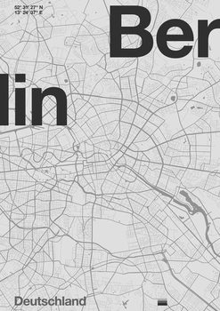 Plakat Berlin Minimal Map