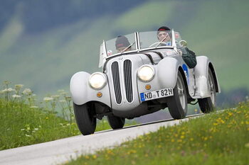 Plakat BMW 328, built in 1956, Ennstal Classic 2008, Styria, Austria, Europe