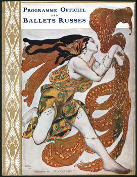Plakat Costume of Bacchante, for a representation of the Ballets Russians in 1911.