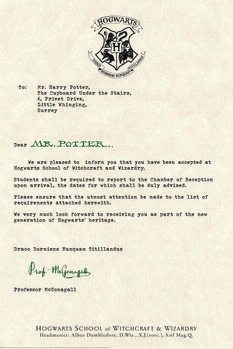 Plakat Harry Potter - Acceptance Letter