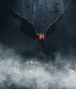 Plakat Monster in the dark,woman creatures