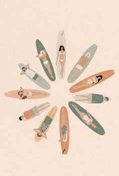 Plakat National Surfing Day Illustration