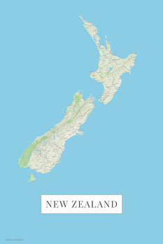Plakat New Zeland color