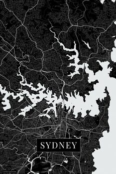 Plakat Sydney black