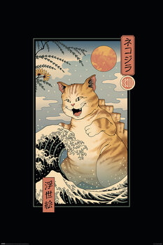 Plakat Vincent Trinidad - Catzilla Ukiyoe