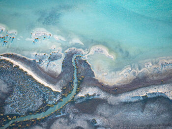 Poster Aerial abstract of beautiful coastline