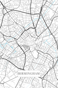 Poster Birmingham white