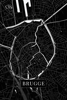 Poster Brugge black