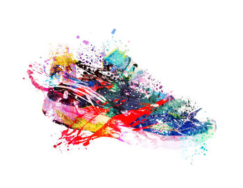 Poster Colourful sneaker illustration