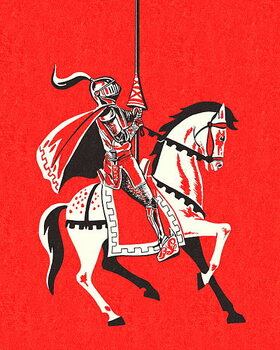 Poster Knight Riding a Horse