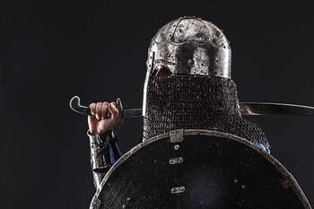 Poster Mongol warrior in armour