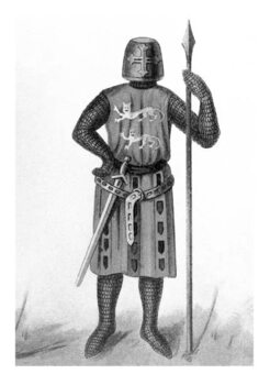 Poster Old illustration of Knight of the 13th century