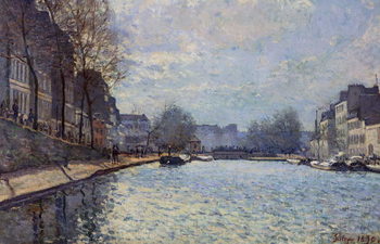 Slika na platnu View of the Canal Saint-Martin, Paris, 1870