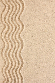 Poster Wavy sand with space for text