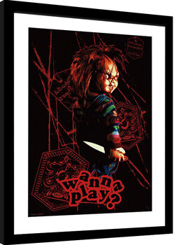 Framed poster Chucky - Wanna Play