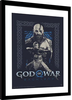 Framed poster God of War: Ragnarok - Kratos and Atreus