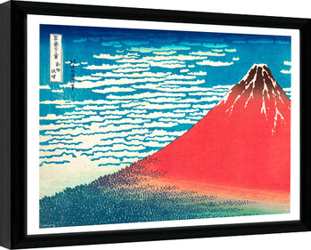 Framed poster Hokusai - Red Fuji