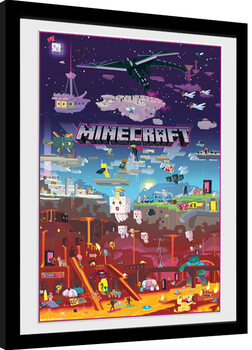 Framed poster Minecraft - World Beyond