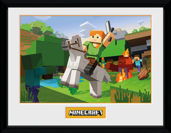 Minecratf - Zombie Attack Framed poster
