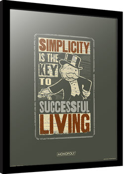 Framed poster Monopoly - Simplicity