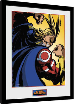 Framed poster My Hero Academia - All Might