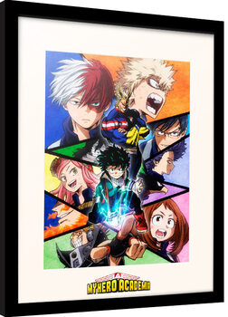 Framed poster My Hero Academia - First Season Characters