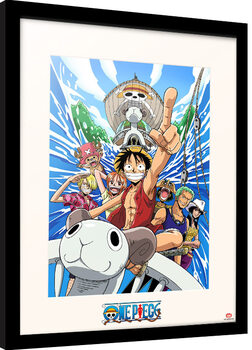 Framed poster One Piece - Skypiea