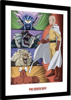 Framed poster One Punch Man - Ranking of Villlains