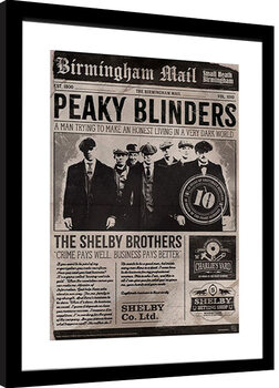 Framed poster Peaky Blinders - 10th Anniversary Newspaper