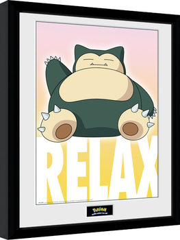 Framed poster Pokemon - Snorlax