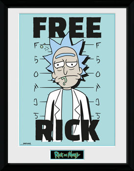 Framed poster Rick and Morty - Free Rick