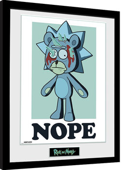 Framed poster Rick and Morty - Nope