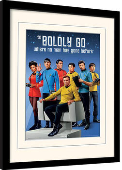 Framed poster Star Trek - Boldly Go