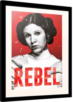Framed poster Star Wars - Leia Rebel