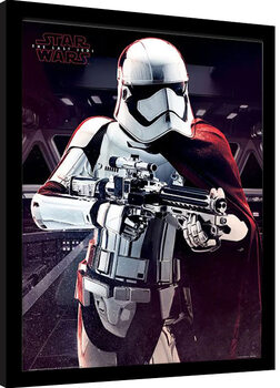 Framed poster Star Wars: The Last Jedi - Captain Phasma Aim