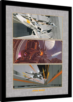Framed poster Star Wars - X-Wing Assault