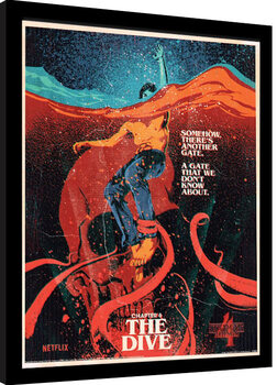 Framed poster Stranger Things 4 - The Dive
