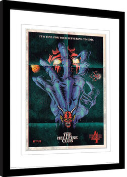 Framed poster Stranger Things 4 - The Hellfire Club