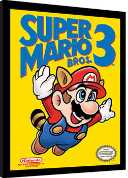Framed poster Super Mario Bros. 3 - NES Cover