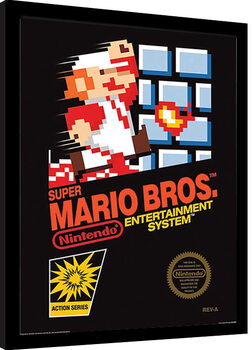 Framed poster Super Mario Bros. - NES Cover