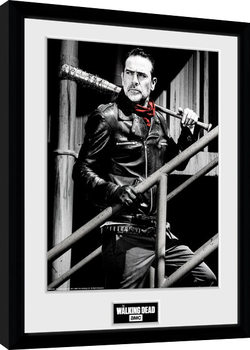 Framed poster The Walking Dead - Negan Stairs