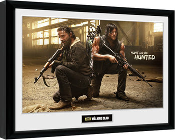 Framed poster The Walking Dead - Rick and Daryl Hunt