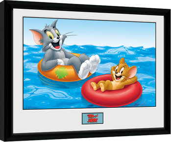 Tom and Jerry - Floats Framed poster