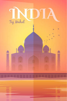 Slika na platnu India. Vector poster.